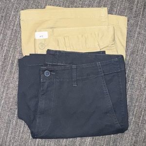 Men's Blue and Khaki Shirts
New/Like New 
1 with tag 1 without son didn’t like